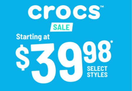 Crocs Sale Starting at $39.98