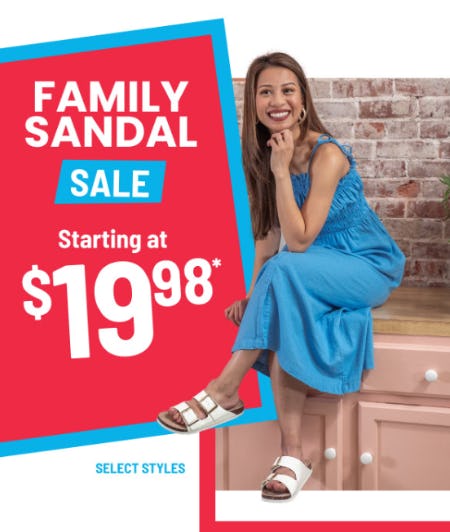 Starting at $19.98 Family Sandal Sale