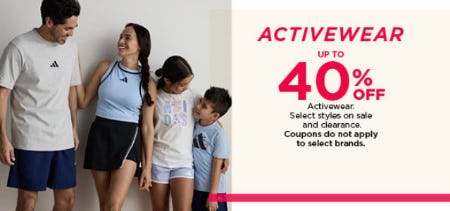 Activewear Up to 40% Off