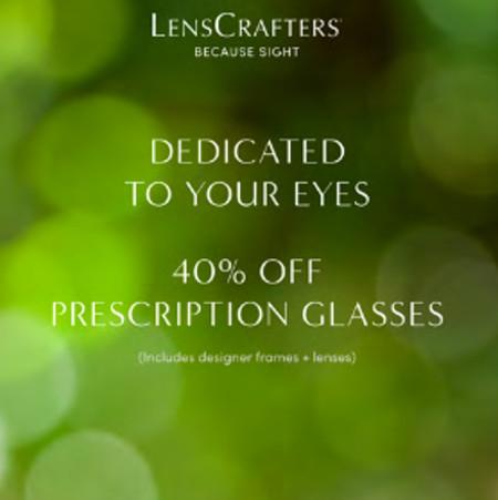 40% OFF PRESCRIPTION GLASSES