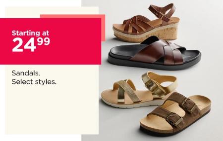 Starting at $24.99 Sandals