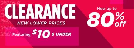 Clearance Now Up to 80% Off