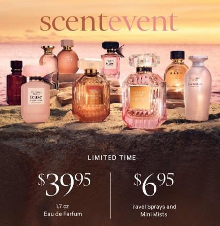 $39.95 1.7 oz Eau de Parfum and $6.95 Travel Sprays and Mini Mists