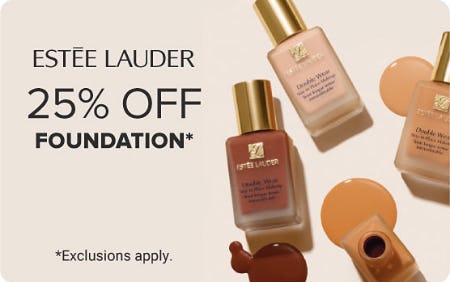 Estee Lauder 25% Off Foundation