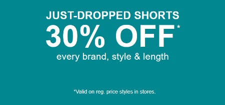 30% off Shorts