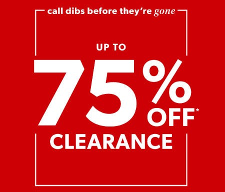Clearance Up to 75% off