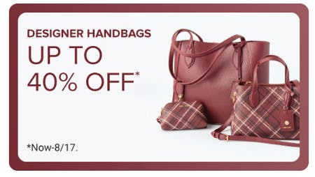 Up to 40% Off Designer Handbags