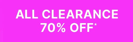 70% Off All Clearance
