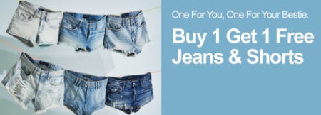 Buy 1, Get 1 Free Jeans & Shorts