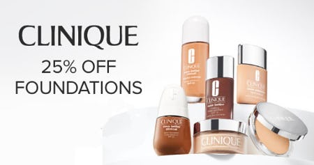 Clinique 25% Off Foundations