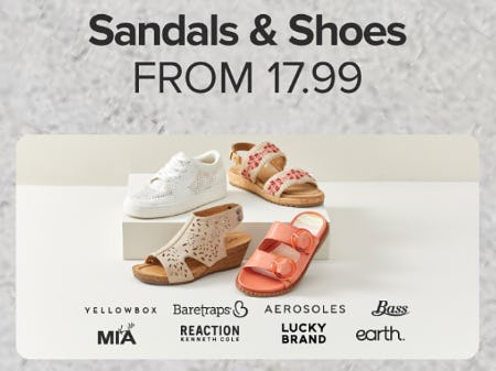 Sandals & Shoes From $17.99