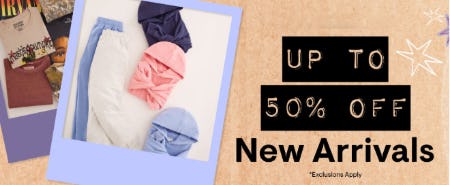 Up to 50% Off New Arrivals