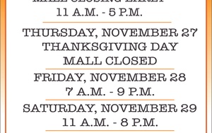 THANKSGIVING HOLIDAY HOURS