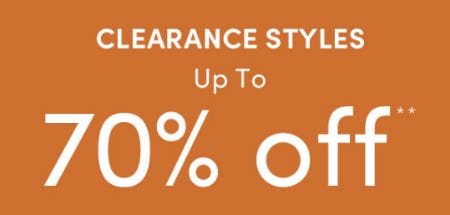 Up to 70% Off Clearance Styles