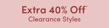 Extra 40% Off Clearance Styles
