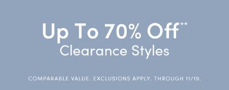 Up to 70% Off Clearance Styles