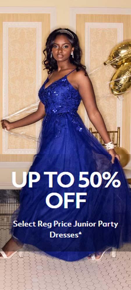 Up to 50% Off Select Reg Price Junior Party Dresses