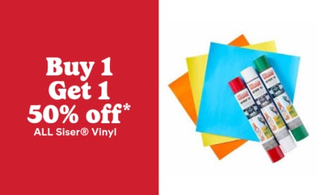 BOGO 50% Off All Siser Vinyl