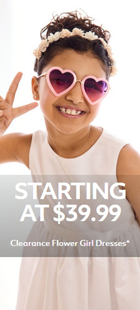 Starting at $39.99 Clearance Flower Girl Dresses
