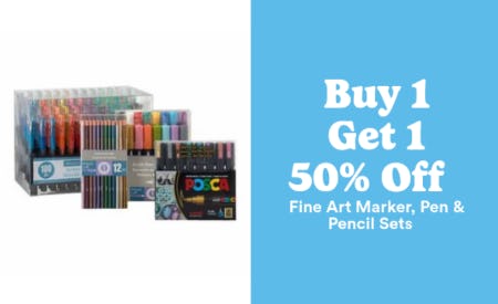 Buy 1, Get 1 50% Off Fine Art Marker, Pen & Pencil Sets