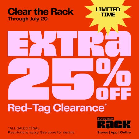 Clear the Rack is ON! Now through July 20