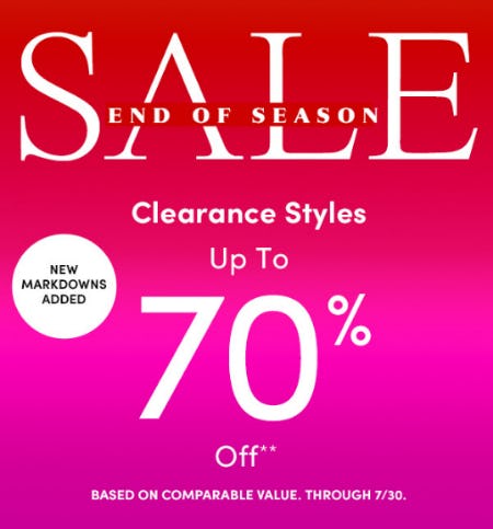 End of Season Sale