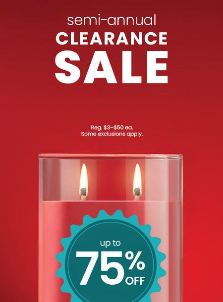 Semi-Annual Clearance Sale - Up to 75% Off