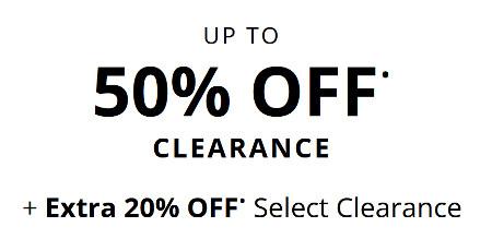 Up to 50% off Clearance