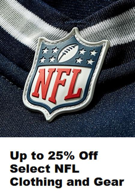 Up to 25% Off Select NFL Clothing and Gear