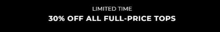 30% Off All Full-Price Tops