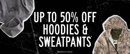 Up to 50% Off Hoodies & Sweatpants