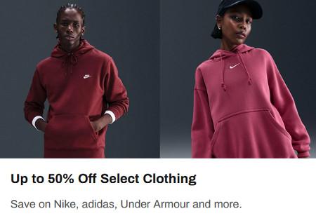 Up to 50% Off Select Clothing
