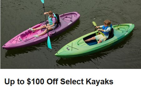 Up to $100 Off Select Kayaks