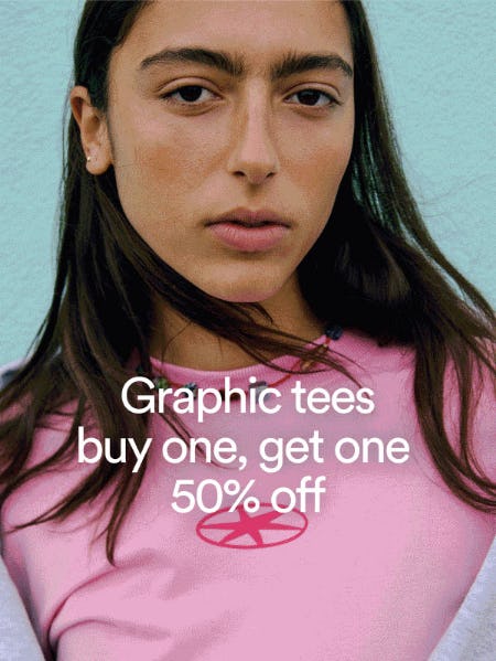 Graphic Tees Buy One, Get One 50% Off