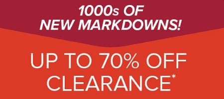 Up to 70% Off Clearance