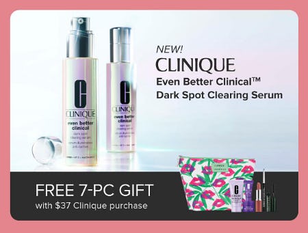 Free 7-Pc Gift With $37 Clinique Purchase