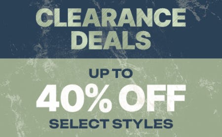 Clearance Deals: Up to 40% Off