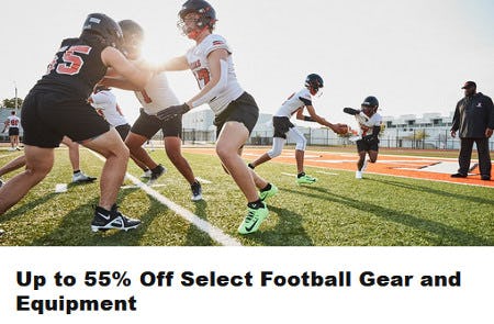 Up to 55% Off Select Football Gear and Equipment