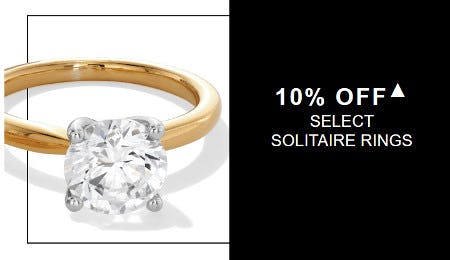 10% off Select Solitaire Rings