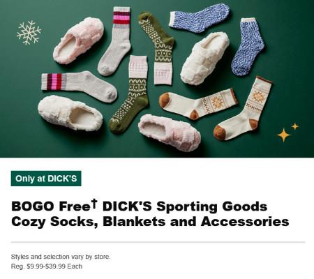 BOGO Free DICK'S Sporting Goods Cozy Socks, Blankets and Accessories