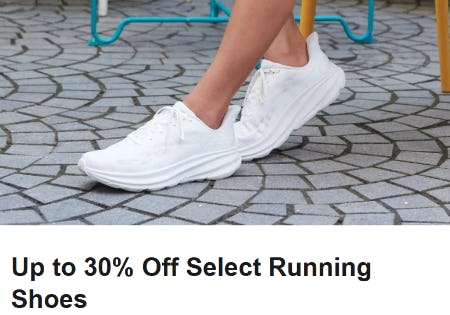 Up to 30% Off Select Running Shoes