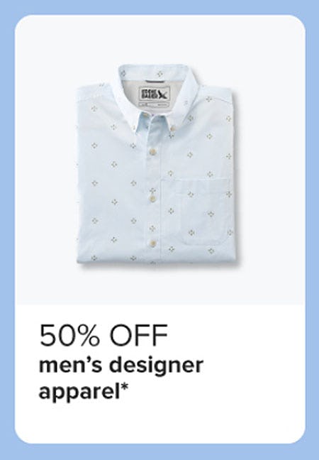 50% Off Men's Designer Apparel