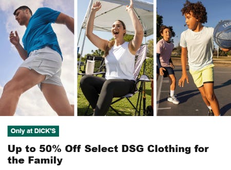 Up to 50% Off Select DSG Clothing for the Family