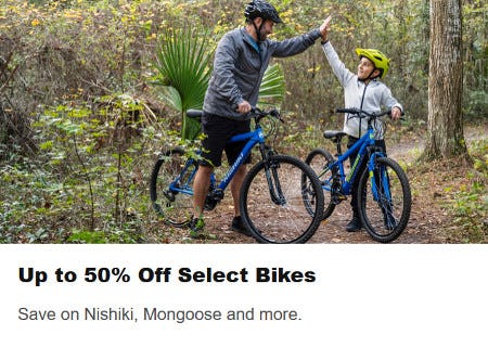 Up to 50% Off Select Bikes
