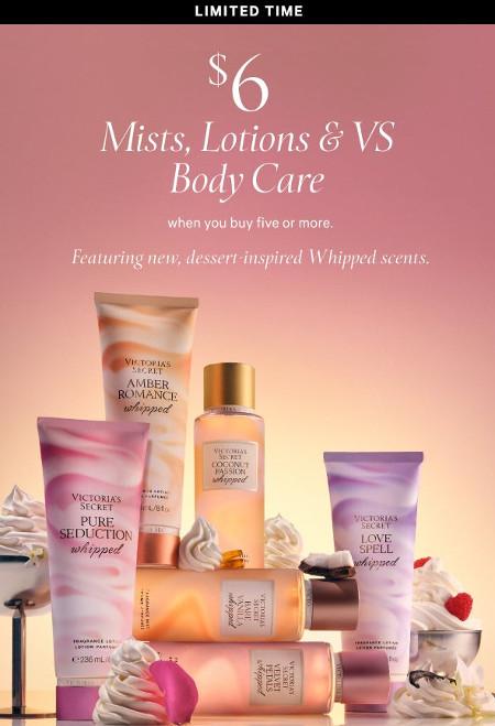 $6 Mists, Lotions and VS Body Care When You Buy Five or More