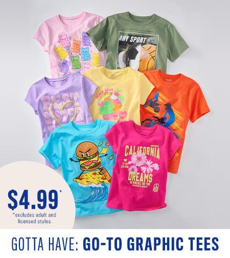 Graphic Tees $4.99
