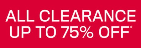 Up to 75% Off Clearance