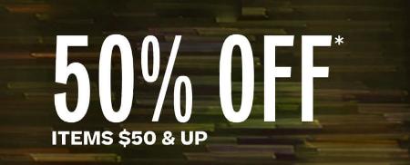 50% Off Items $50+