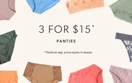 Panties 3 for $15