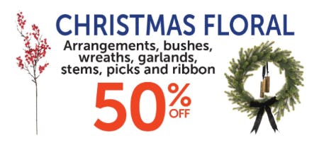 50% Off Christmas Floral